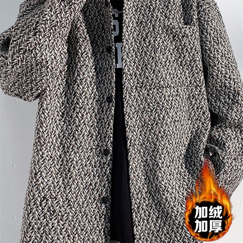 复古小香风外套男士春秋款高级感潮流翻领格子衬衫休闲男夹克,男装夹克,星座1013-1
