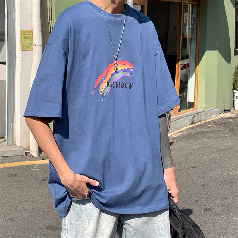 DX17064-P20纯棉短袖t恤男大码半袖打底衫宽松体恤衫港风,男装T恤,电商A040