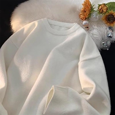 重磅秋冬男女纯色打底针织衫圆领套头半高领毛衣美式复古休闲上衣，男装T恤，电商A486