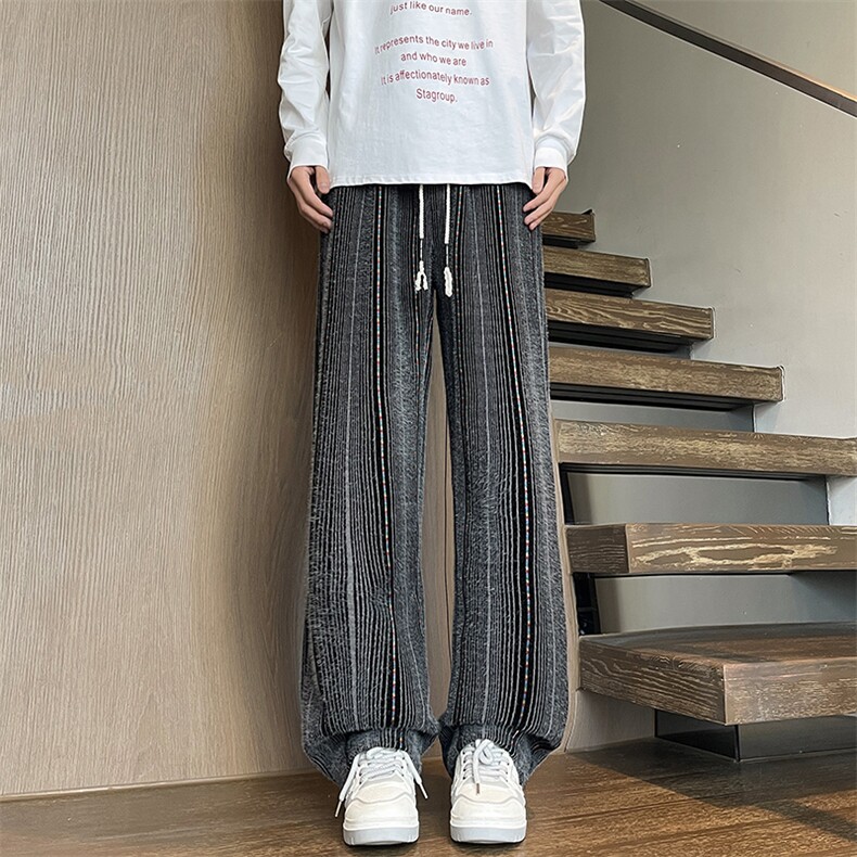 YK86127-P55美式复古七彩色格子灯芯绒裤男秋冬直筒裤子,男装休闲裤,电商A086-1