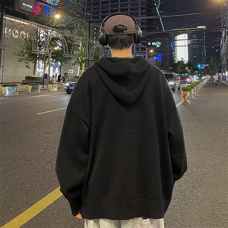 针织衫男女韩版潮流高街宽松连帽2024秋冬新款ins毛衣MZ455-P58,男装针织衫/毛衣,星座412-2