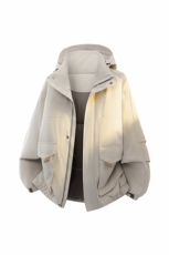 新款冬季大码羽绒棉服棉袄连帽工装韩版宽松外套A436-2533-P98，男装棉衣，电商A436
