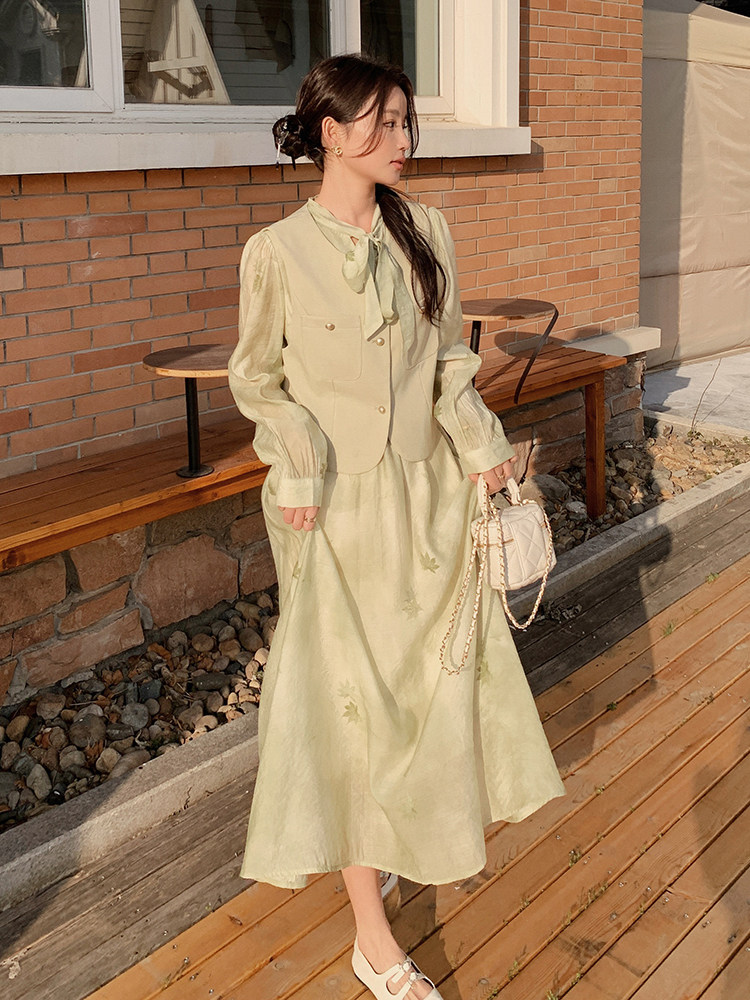 现货主推马甲连衣裙两件套210-786-P145-K2182025年秋季,女装套装/套裙,浙宝210（原浙宝191）