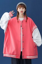 ！秋季潮流中性风简约休闲夹克情侣棒球服外套G550P75控98-，男装夹克，A247A