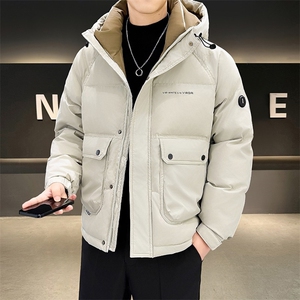 高品质立领拼接羽绒服男士冬季新款潮流帅气轻薄外套高品质男装图片