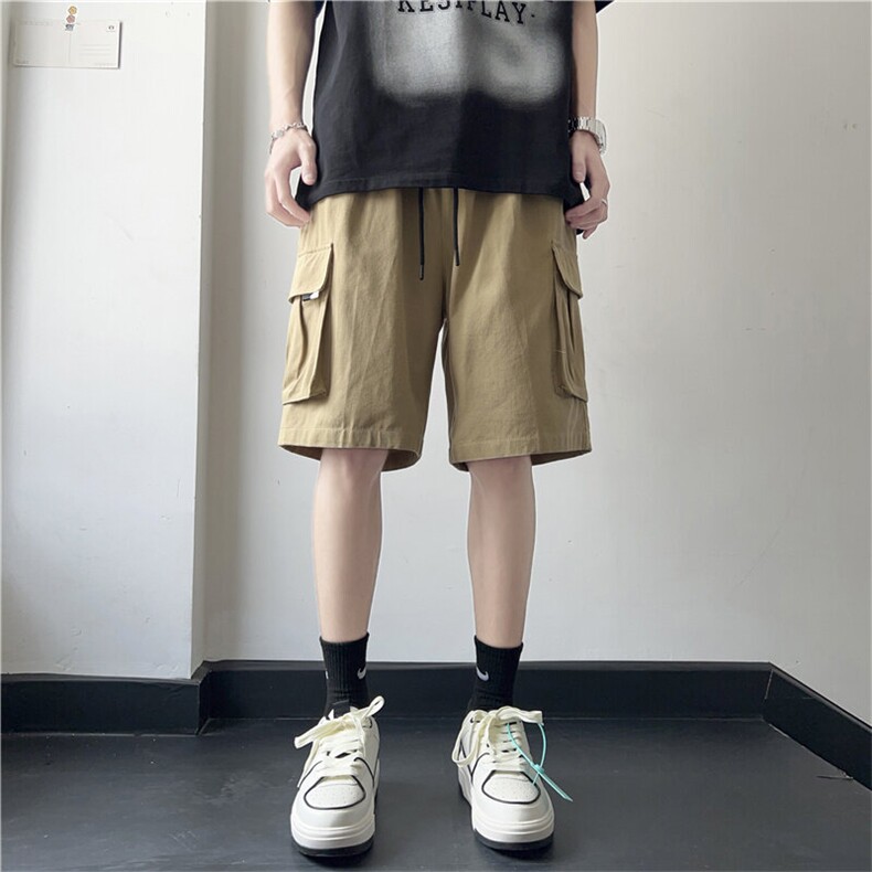 D96-P35新款夏五分裤男工装短裤休闲日系抽绳卫裤直筒运动裤子,男装牛仔裤,星座603-2