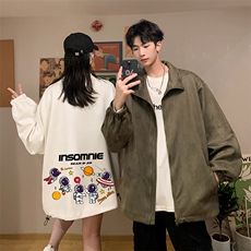 麂皮绒夹克男大码立领褂子外套JK85228-P68加绒款-P78，男装夹克，电商A040
