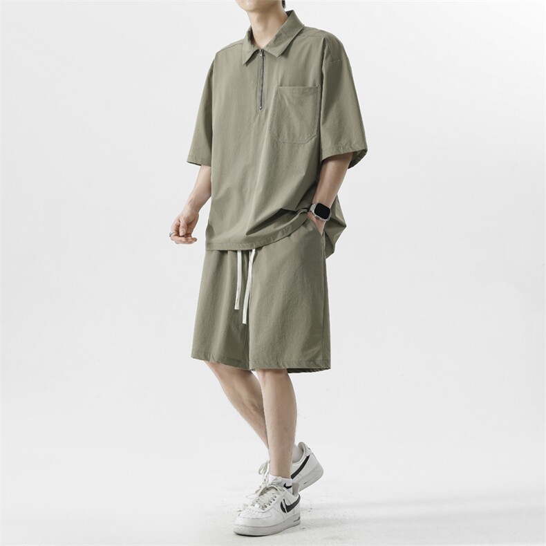 时尚清爽休闲套装亲肤坠感柔顺舒适夏季运动潮流TZ20-特批65,男装休闲套装,星座718