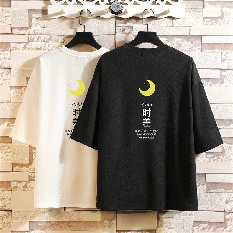 Q11047-P30春夏季七分袖t恤男大码五分袖男短袖中袖砖墙挂拍,男装T恤,电商A040A