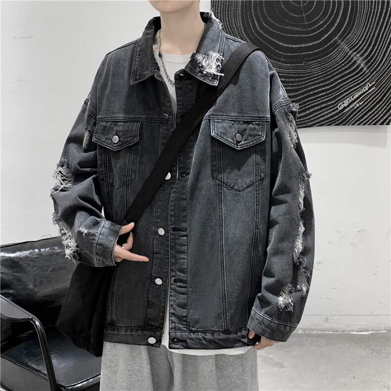 JK629-P70-限价98S-3XL现货破洞牛仔夹克外套大码,男装夹克,星座116