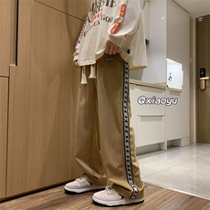 XZ616秋季新款百搭灯芯绒织带贴标拖地裤TY417P55控68，男装休闲裤，星座512A（原616）