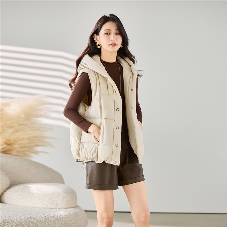 2025冬装新款连帽羽绒马甲，女装羽绒服，梦芯尔