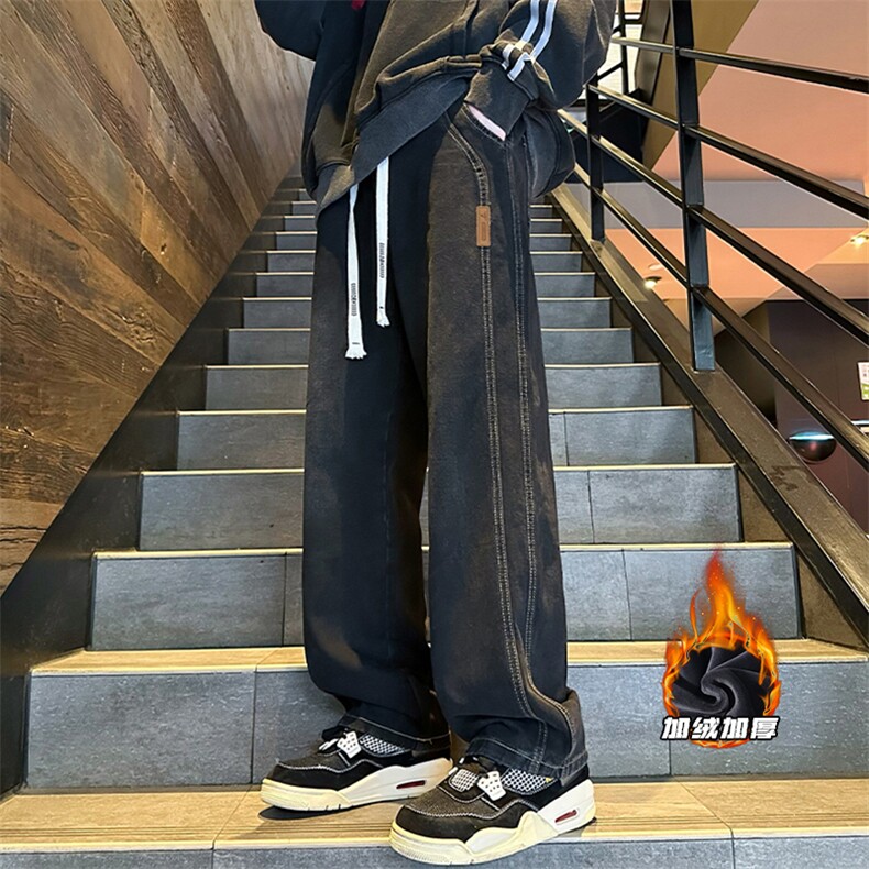 2025GK24002加绒外景大码拼接牛仔裤M-5XGK241021-特P50,男装牛仔裤,电商A022