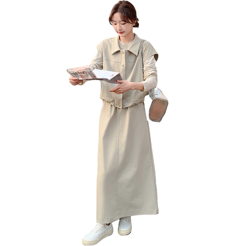 现货工装马甲三件套2D014-9005-P175-K248,女装套装/套裙,2D014