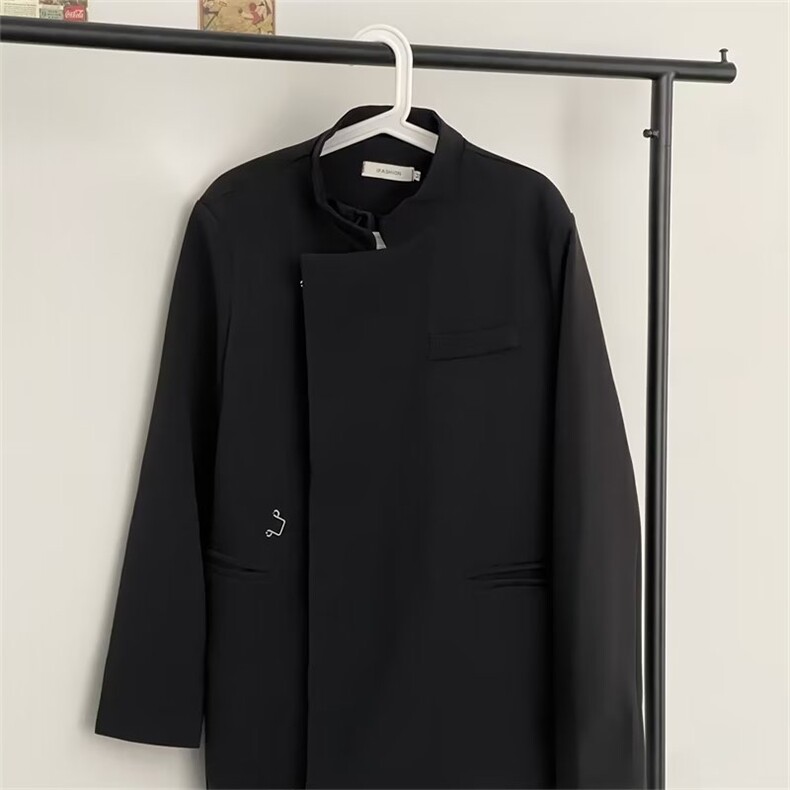 高品质春男中式立领西装风中山装西服休闲外套有垫肩JK34P65,男装夹克,星座1013-1