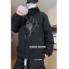 现货5W件冬季三防美式boxy解构连帽雪山冲锋衣棉衣男女棉服厚外套，男装夹克，电商A443