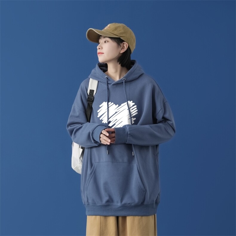 L2611P48中性模特新款卫衣男装宽松港风日系外套连帽衣服宽松卫衣,男装卫衣,星座510A-1
