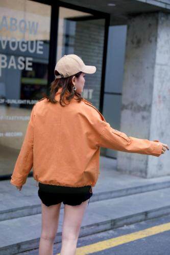 2021春款袖子立体图标设计外套，女装，红雀纺