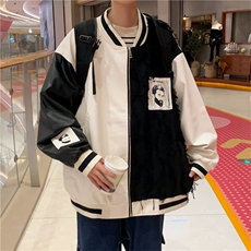 2025外套男春秋潮牌美式拼接棒球服夹克小众设计感情侣ins潮上衣，男装夹克，星座1210-1