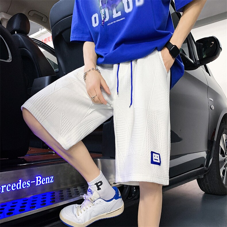 K3152-P35夏季新款立体粗纹透气潮流情侣男女休闲百搭五分短裤,男装休闲裤,电商A009A（原A058A）