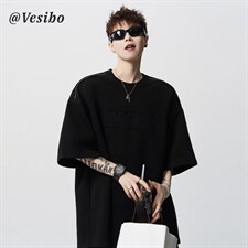 网络图现货美式复古凹凸字母设计感学生痞帅半袖体恤JD931-P30，男装T恤，星座715-7