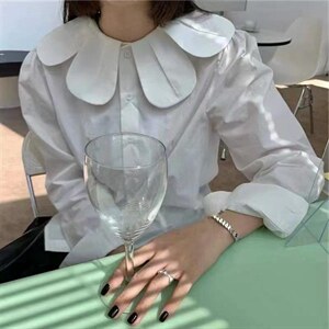 现货 春款花瓣领衬衣,其它,Lin Lin