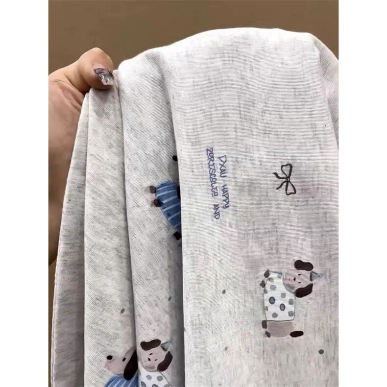 H0623-P35卡通小狗纯棉短袖t恤女夏季2026新款宽松上衣,女装T恤,星座617A-2