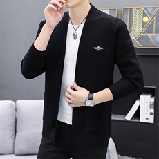 春秋季韩版男士休闲风衣开衫夹克刺绣蜜蜂上衣KS8361P65，男装针织衫/毛衣，星座306A