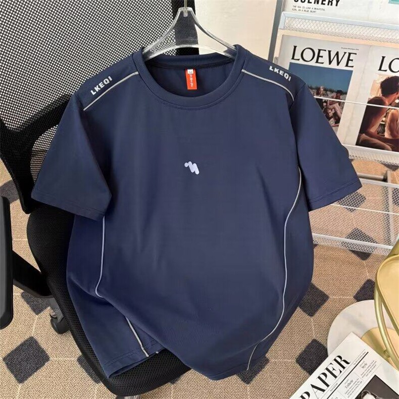 拉反光条T恤男女短袖韩版潮流宽松百搭2025夏季ins体恤ST677-P32,男装T恤,星座412-2