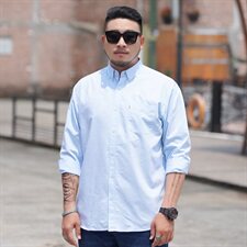 2XL-10XL男士长袖衬衫商务休闲衬衣加肥加大码寸衫19C17款P60，男装衬衫，星座802
