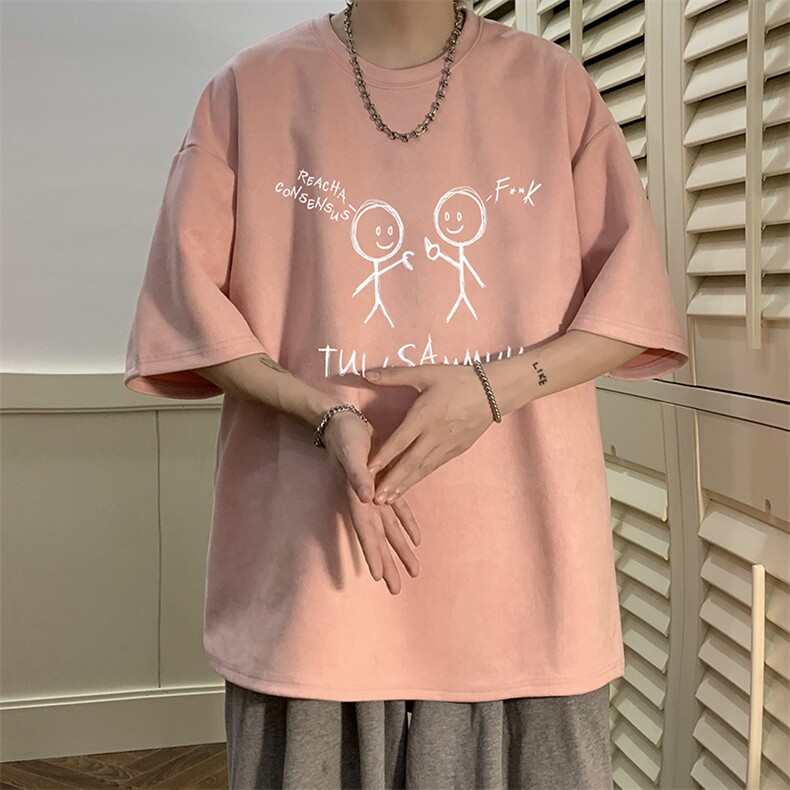 麂皮绒短袖t恤男大码半袖男JD82302-P25,男装T恤,电商A040