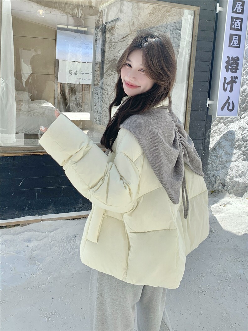 针织披肩90白鸭绒羽绒服女冬季2025新款俏皮减龄短款小个子巨好看,女装羽绒服,慧尚依恋