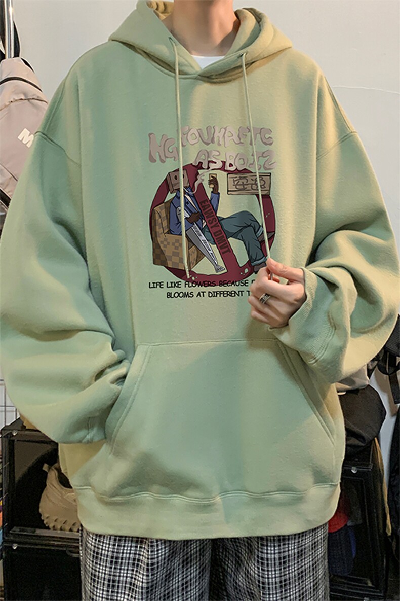 ！连帽圆领卫衣男装港风帽衫男LM154-P35,男装卫衣,电商B367