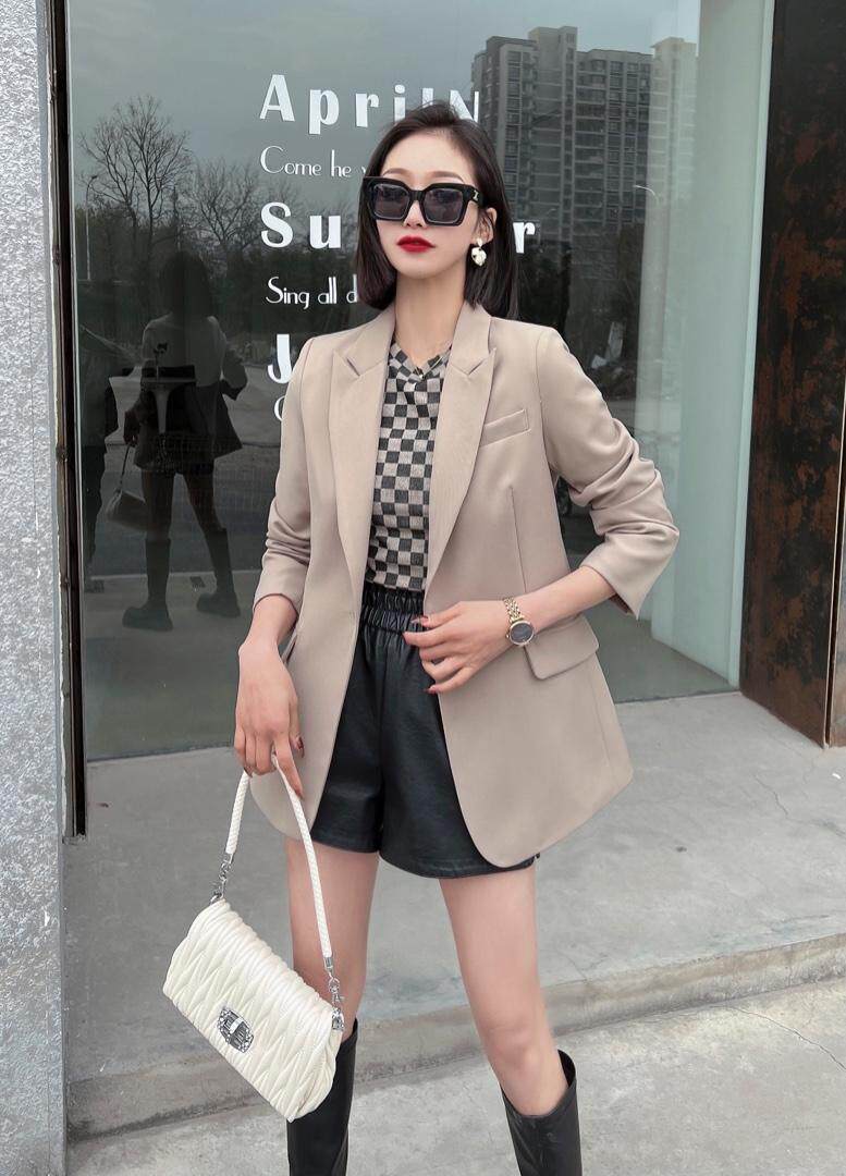 【现货】春装新款韩版显瘦纯色修身西装，女装西装，名怡