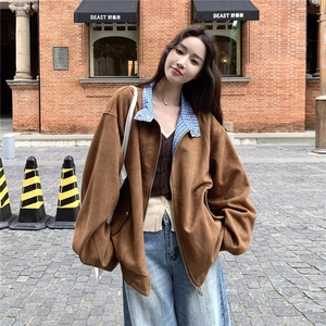 Y229-P75 美式简约短款外套女秋季新款通勤小个子图片