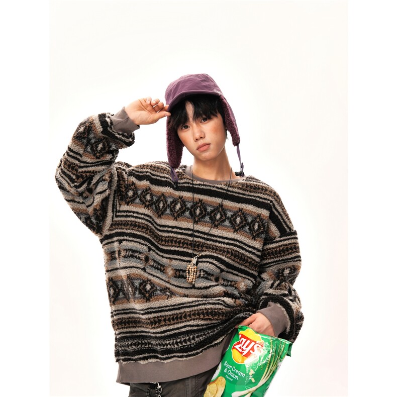 现货-秋冬重磅卫衣名族风提花卫衣美式卫衣厚1016-1Y137P65K108，男装卫衣，星座1016-1（原电商B408-1）