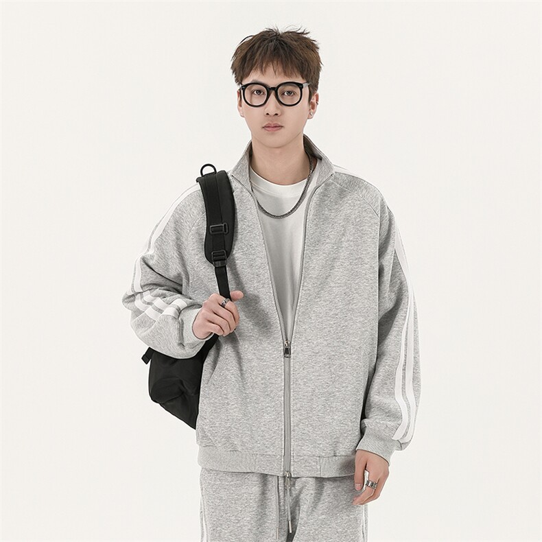 潮流撞色开衫卫衣运动套装W4641-特P48控98/K8579-特P38控69，男装休闲套装，电商A007