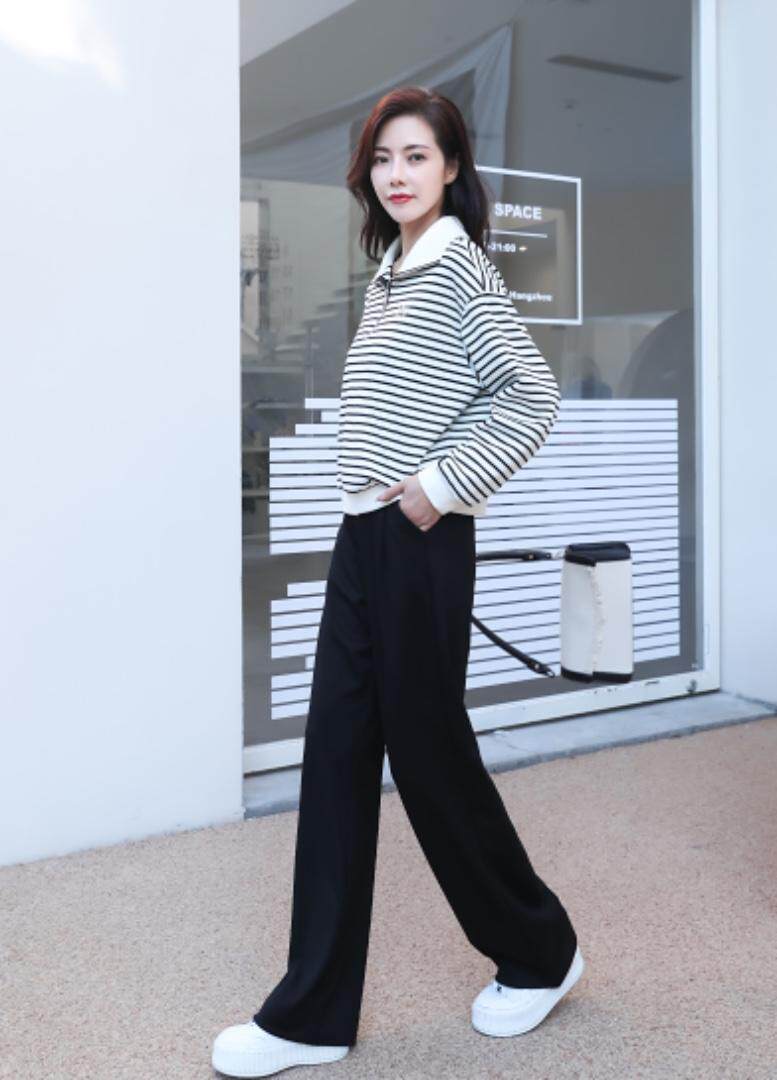 现货供应：条纹休闲卫衣，女装卫衣/绒衫，拉思维加丝