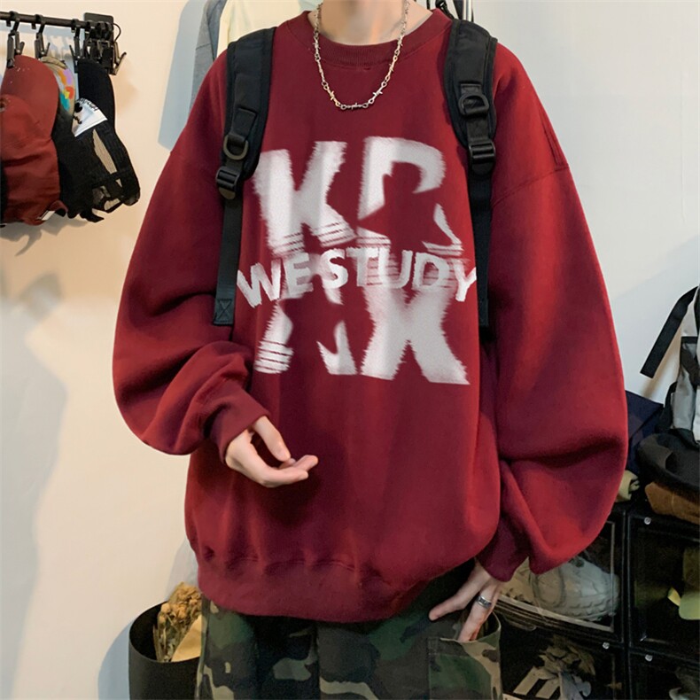 ！圆领卫衣男装港风长袖T恤男外套男WY155-P28,男装卫衣,电商B367