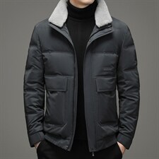 2023秋冬季新款羽绒服男士短款立领保暖休闲外套SNNYR86058-P275，男装羽绒服，电商B212（原钱塘6029）