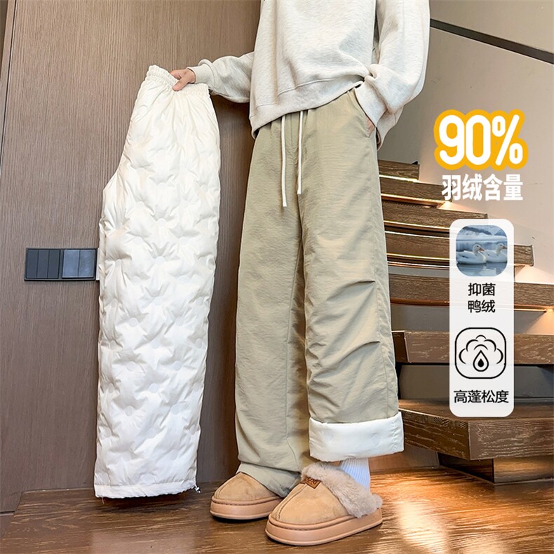 羽绒裤冬季加厚休闲裤保暖户外潮牌宽松滑雪裤5D2131-TP95188，男装棉裤，电商A102