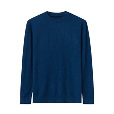 中年男士商务休闲时尚毛衣秋季新款纯羊毛圆领上衣时尚百搭针织衫，男装针织衫/毛衣，电商B212（原钱塘6029）