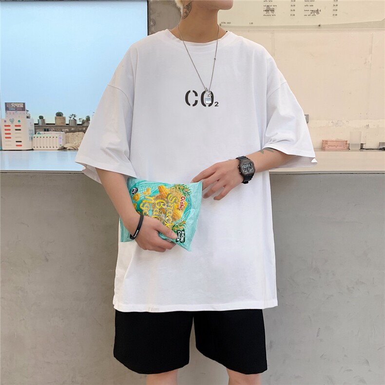 短袖男夏宽松纯棉T恤男百搭港风韩版情侣中性日系潮DT0251P20,男装T恤,星座1016-1（原电商B408-1）