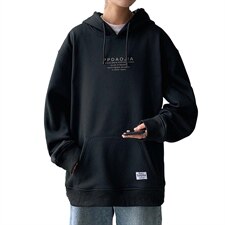 2021冬季新港风白墙大码男女贴布印花加绒加厚连帽卫衣W5201-P50，男装卫衣，电商A001