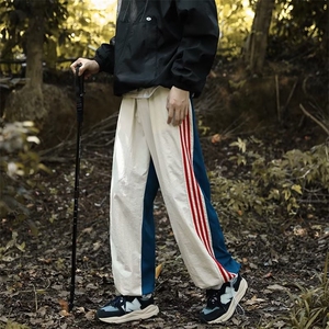 伞兵冰丝裤薄款休闲裤男高级感痞帅韩版潮流情侣款运动裤~K3066图片