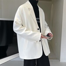 港风秋季轻奢西装男帅气高级感雅痞西服休闲宽松外套A071-X07-P85图片