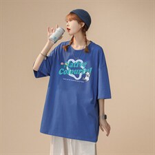 2024夏季新款中性风短袖t恤男学生宽松半袖416B-1-DT206-P25限39，男装T恤，星座416B-1