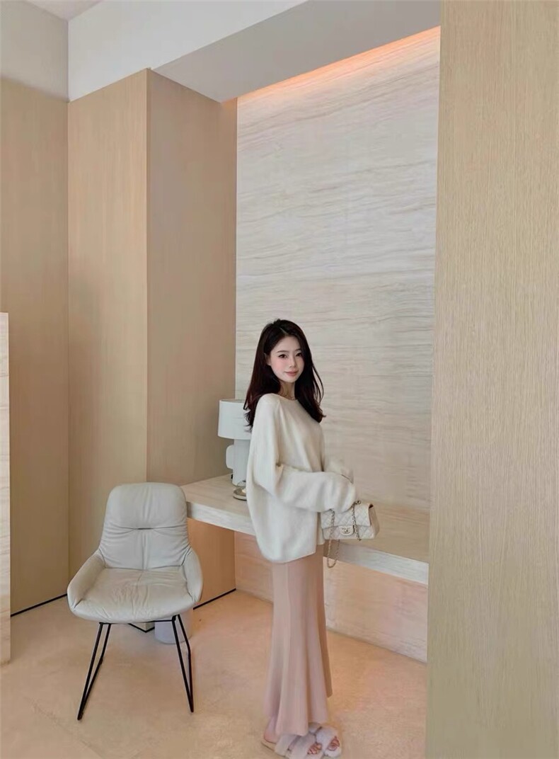 女士羊毛衫羊毛秋冬针织纯色休闲舒适,女装羊毛衫,思途羊绒