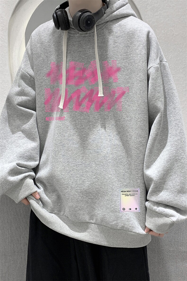 纯棉连帽卫衣男大码运动帽衫宽松薄WY2321-P35加绒款-P40,男装卫衣,电商A040