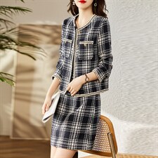 2022秋装新款法式小香风套装套裙半身裙气质显瘦（单件售卖），女装套装/套裙，贵人树